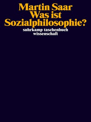 cover image of Was ist Sozialphilosophie?